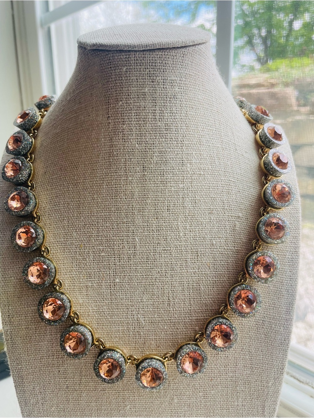 J. Crew Brûlée Crystal Necklace NWT Blogger Fav